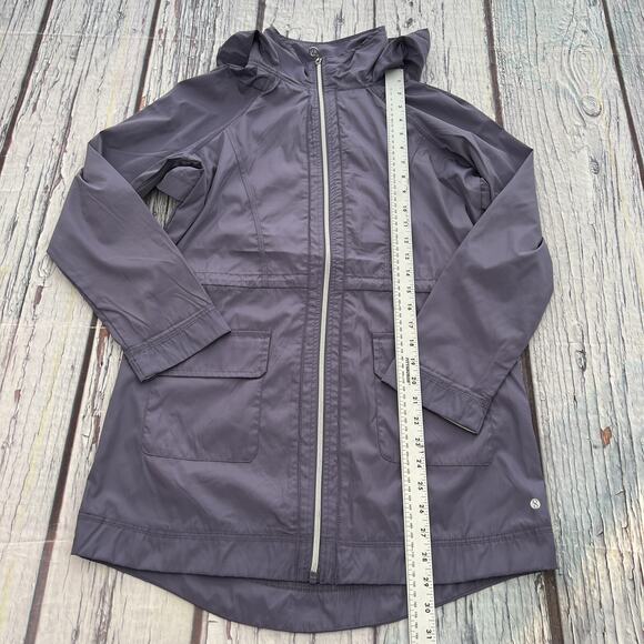 Layer 8 Rain Windbreaker Hooded Light Purple Jacket Qwick Dry XS - Picture 9 of 13
